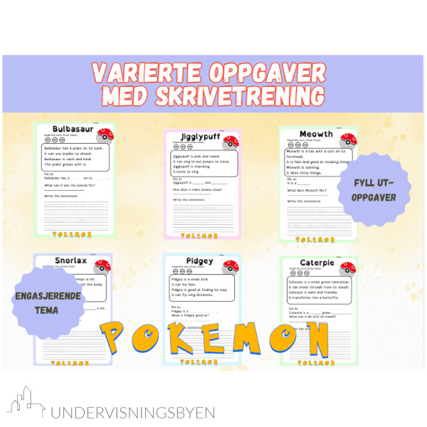 Pokemon reading/writing ENGELSK - Bilde 2