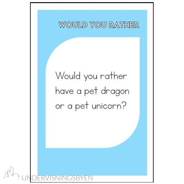 Kortspill - "would you rather" - Bilde 2