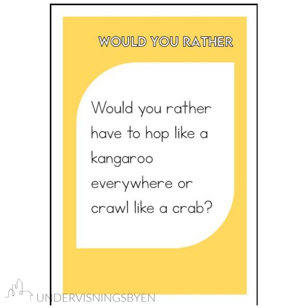 Kortspill - "would you rather" - Bilde 5