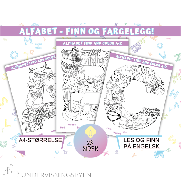 Fargelegg - engelske ord - alfabet
