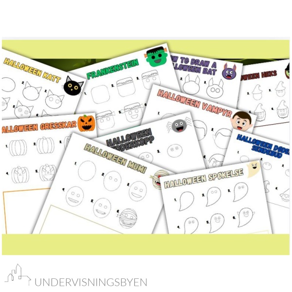 Steg for steg tegning- halloween - Bilde 2
