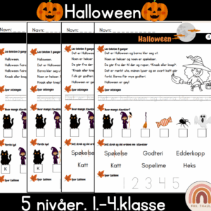 Halloween lesetekst 5 nivåer ++