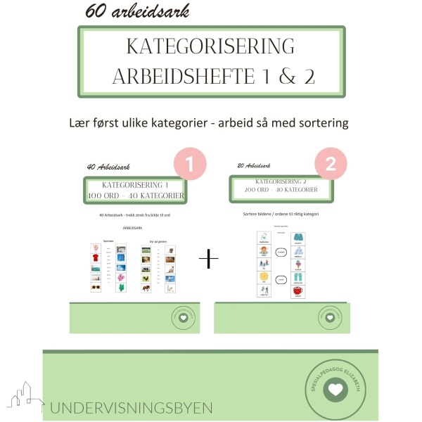 SAMLEPAKKE - kategorisering og sortering - arbeidshefte 1 & 2