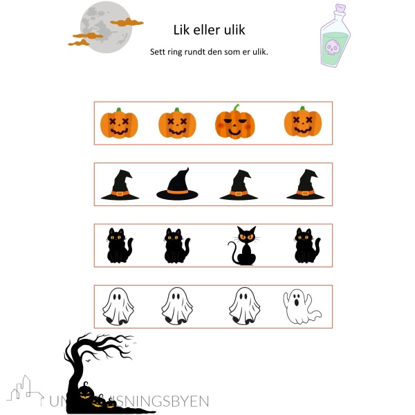 Halloween-gøy. Nivå 1 - Bilde 11