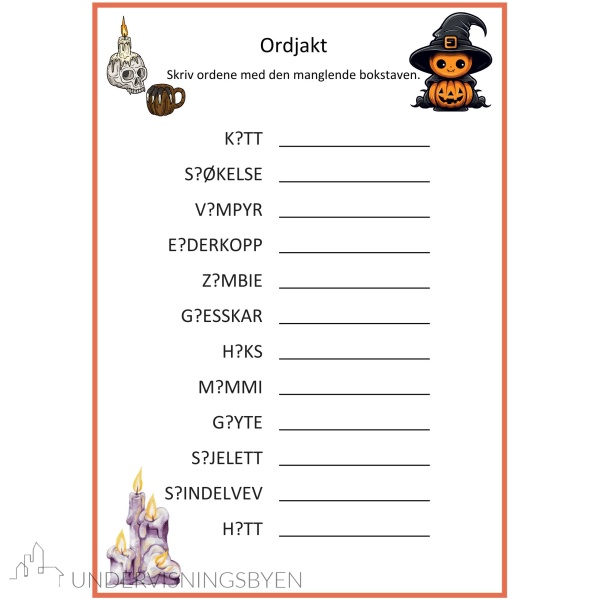 Halloween-gøy. Nivå 1, 2 & 3 - Bilde 30