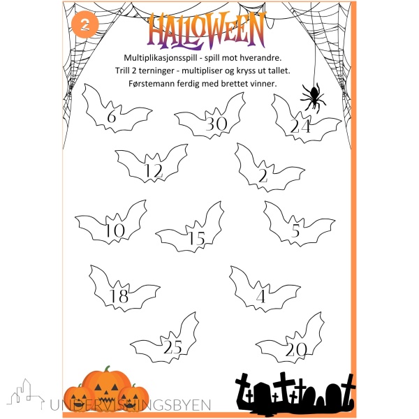 Halloween-multiplikasjon. 1-gangen til 6-gangen - Bilde 3