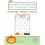 Halloween-multiplikasjon. 1-gangen til 6-gangen