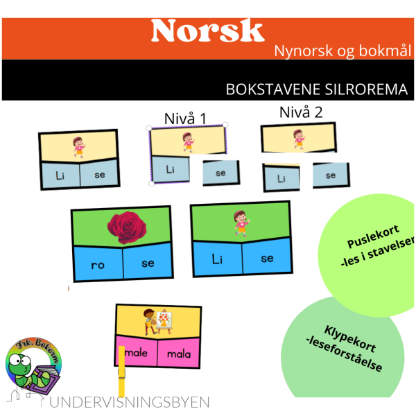 SILOREMA-klypekort og stavelseslesing