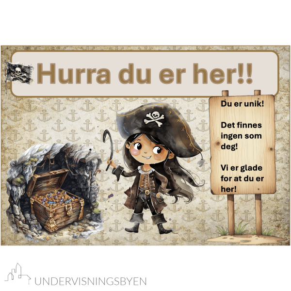 Klasseromsdekor Pirat Dørdekor - Bilde 2