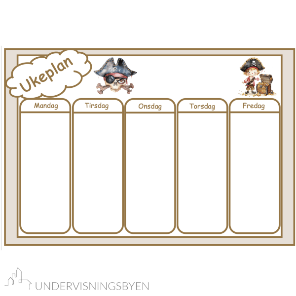 Klasseromsdekor Pirat Plakater - Bilde 5