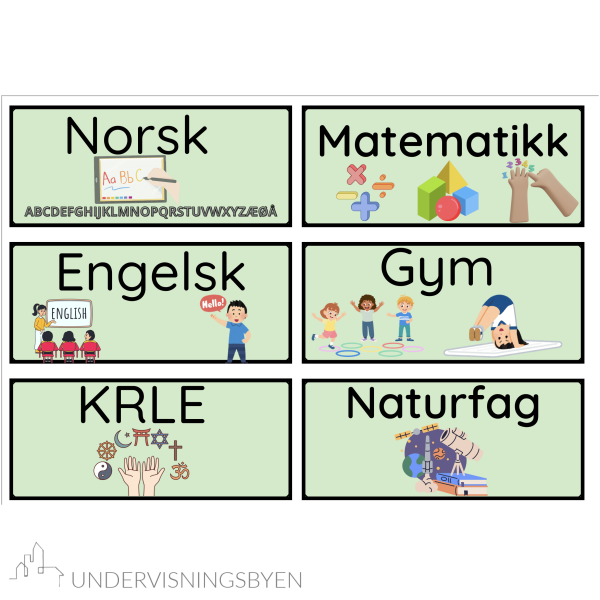 Dagsplan grønn bakgrunn - Bilde 2