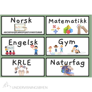 Dagsplan grønn bakgrunn