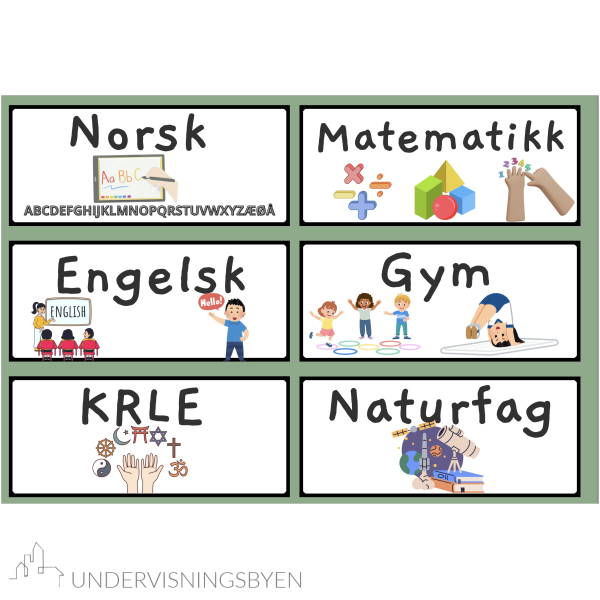Dagsplan grønn bakgrunn