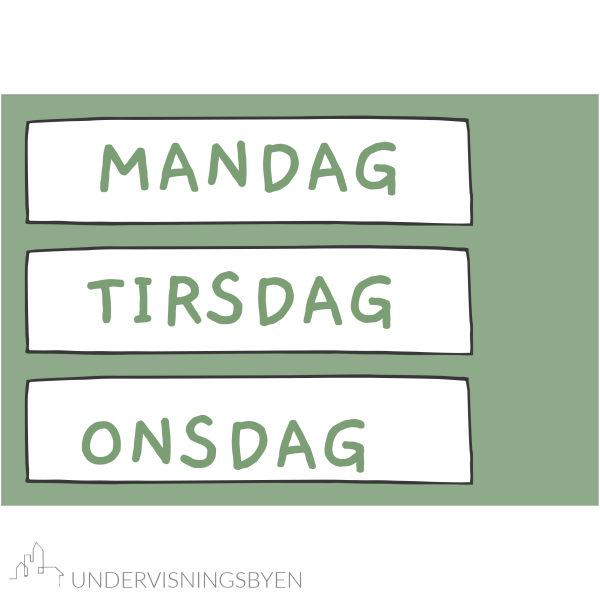 Dagsplan grønn bakgrunn - Bilde 5