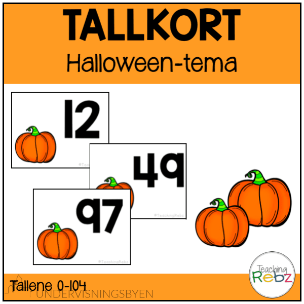 Tallkort - Halloween-tema - 0-100