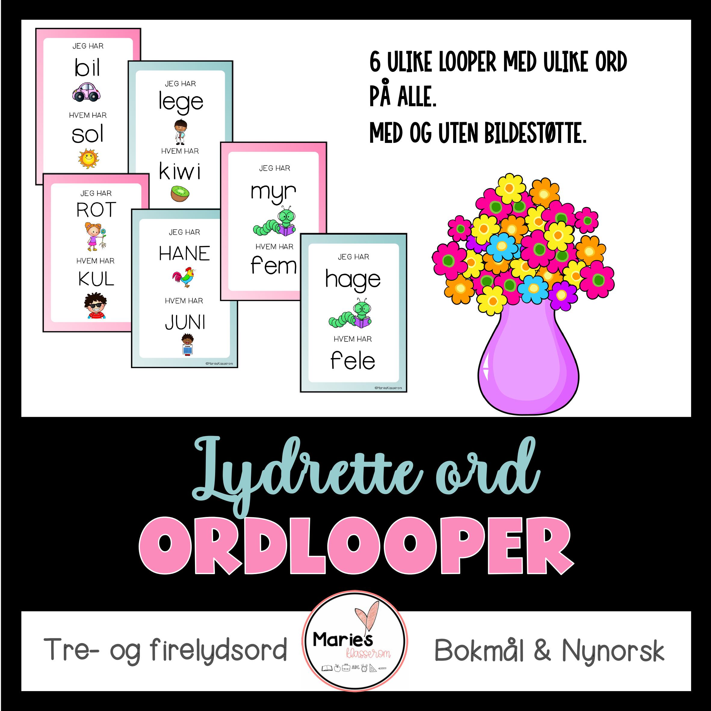 ORDLOOPER lydrette ord