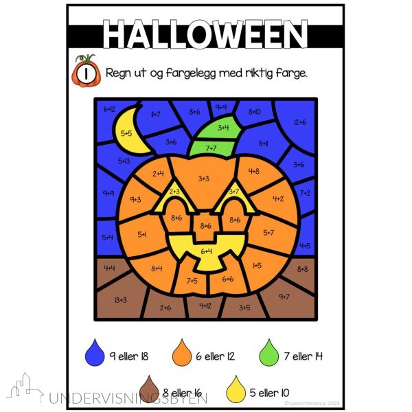 Halloween Matte fargelegging - Redigerbar - Bilde 2