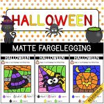 Halloween Matte fargelegging – Redigerbar