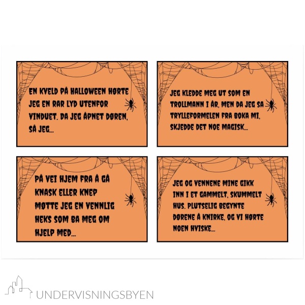 Halloween skrivestartere