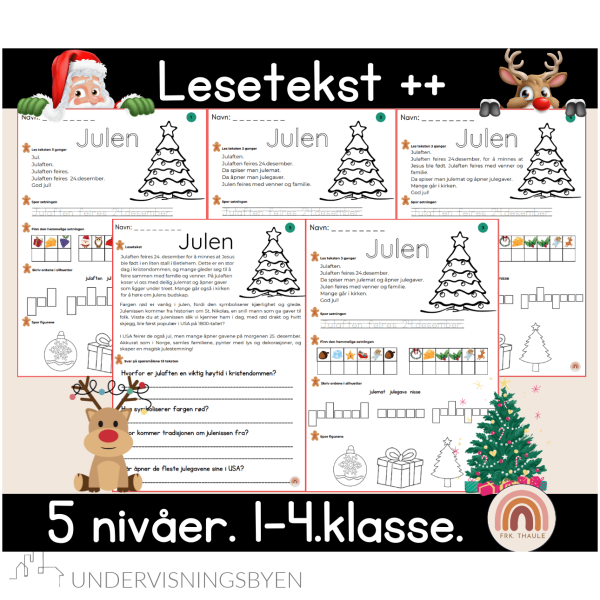 Lesejul! Differensierte juletekster og oppgaver