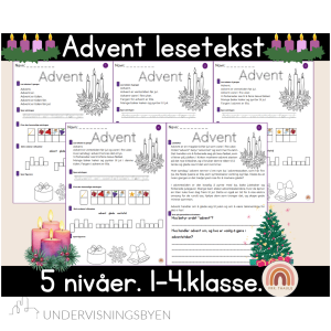 🎄Lesetekst om Advent, 5 nivå🎄