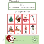Jul – begrepskort & memoryspill – på engelsk og norsk