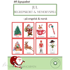 Jul - begrepskort & memoryspill - på engelsk og norsk