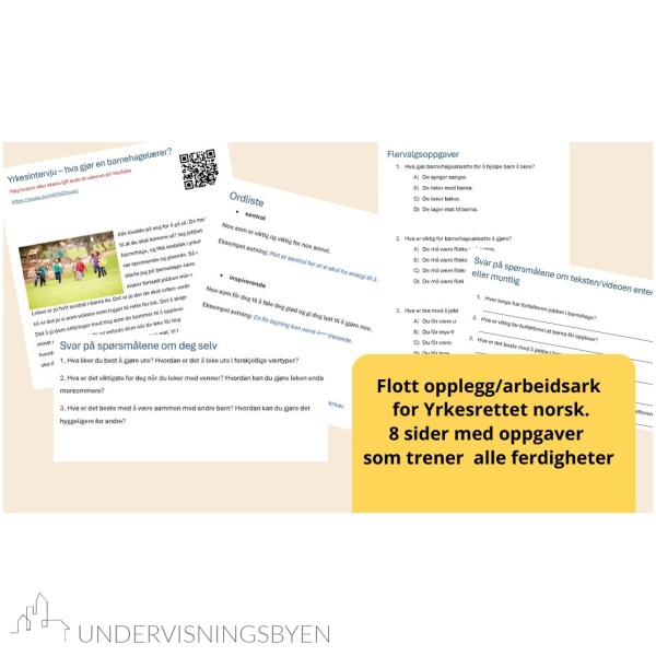 Yrkesintervju – hva gjør en barnehagelærer?
