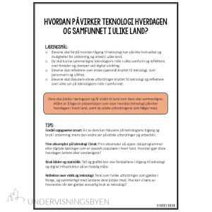 Fordypningsoppgave "Teknologi i hverdagen"