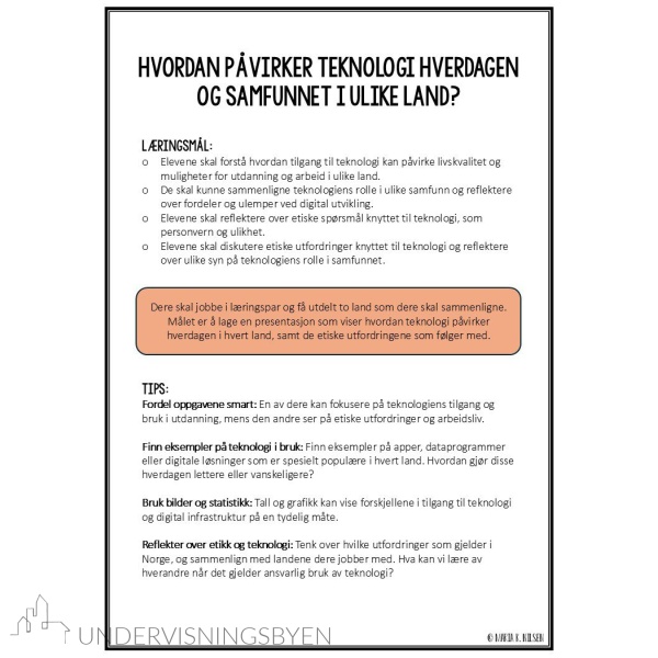 Fordypningsoppgave "Teknologi i hverdagen"