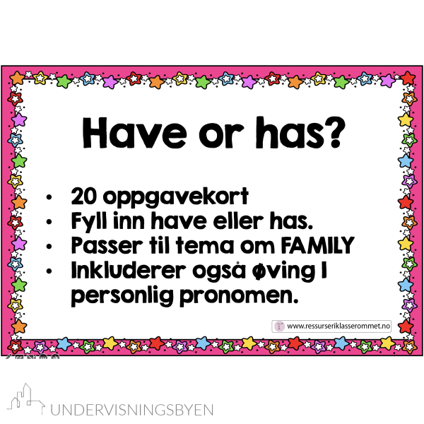 Have or has - 20 oppgavekort - Bilde 2