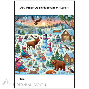 Jeg leser og skriver om vinteren -BM - Les enkle setninger i stavelser - skriv av setninger- skriv til myldrebilder