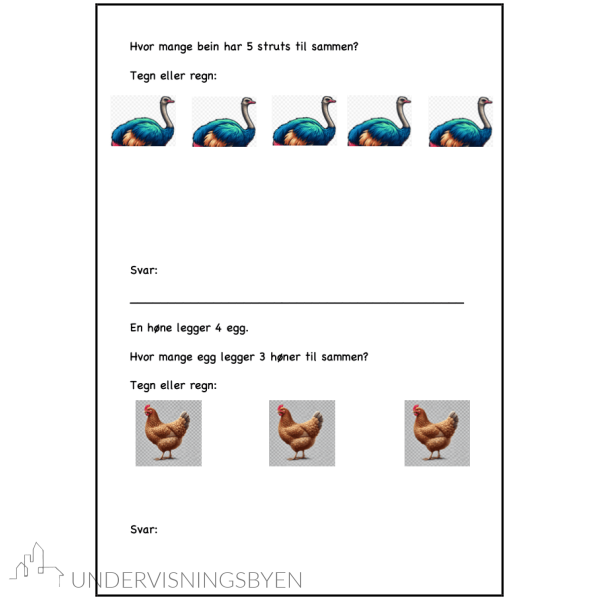 Jeg tegner og regner matte -BM- Enkle tekstoppgaver - 1.-3.trinn-spesialundervisning - Bilde 5