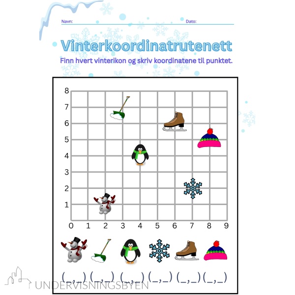 Vinter Aktivitetspakke - arbeidsark - Bilde 7