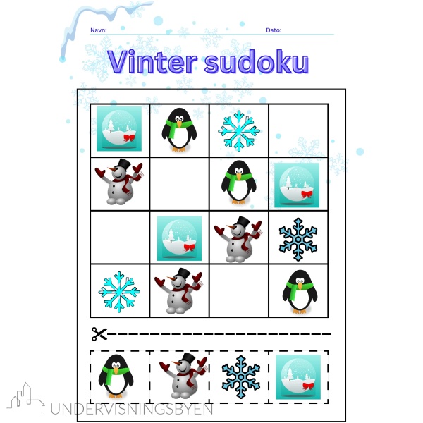 Vinter Aktivitetspakke - arbeidsark - Bilde 5