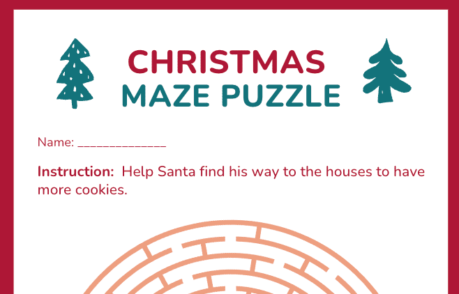 Christmas maze