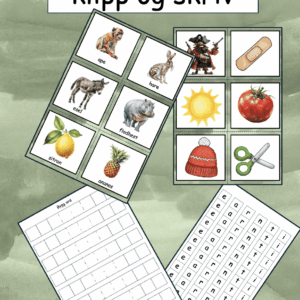 Lydrette ord- klipp og skriv