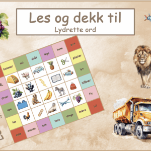 Lydrette ord Les og dekk til