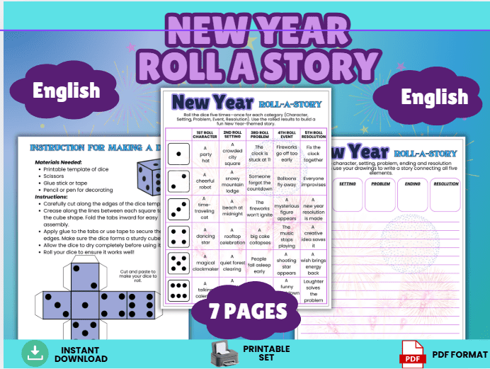 New year-roll a story