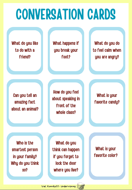 Conversation cards