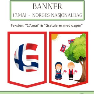 17.mai – banner for Norges nasjonaldag