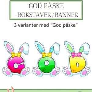 God påske - bokstaver/banner