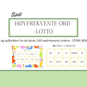 Høyfrekvente ord - lotto - store bokstaver
