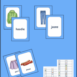 Clothes- Ord og bildekort