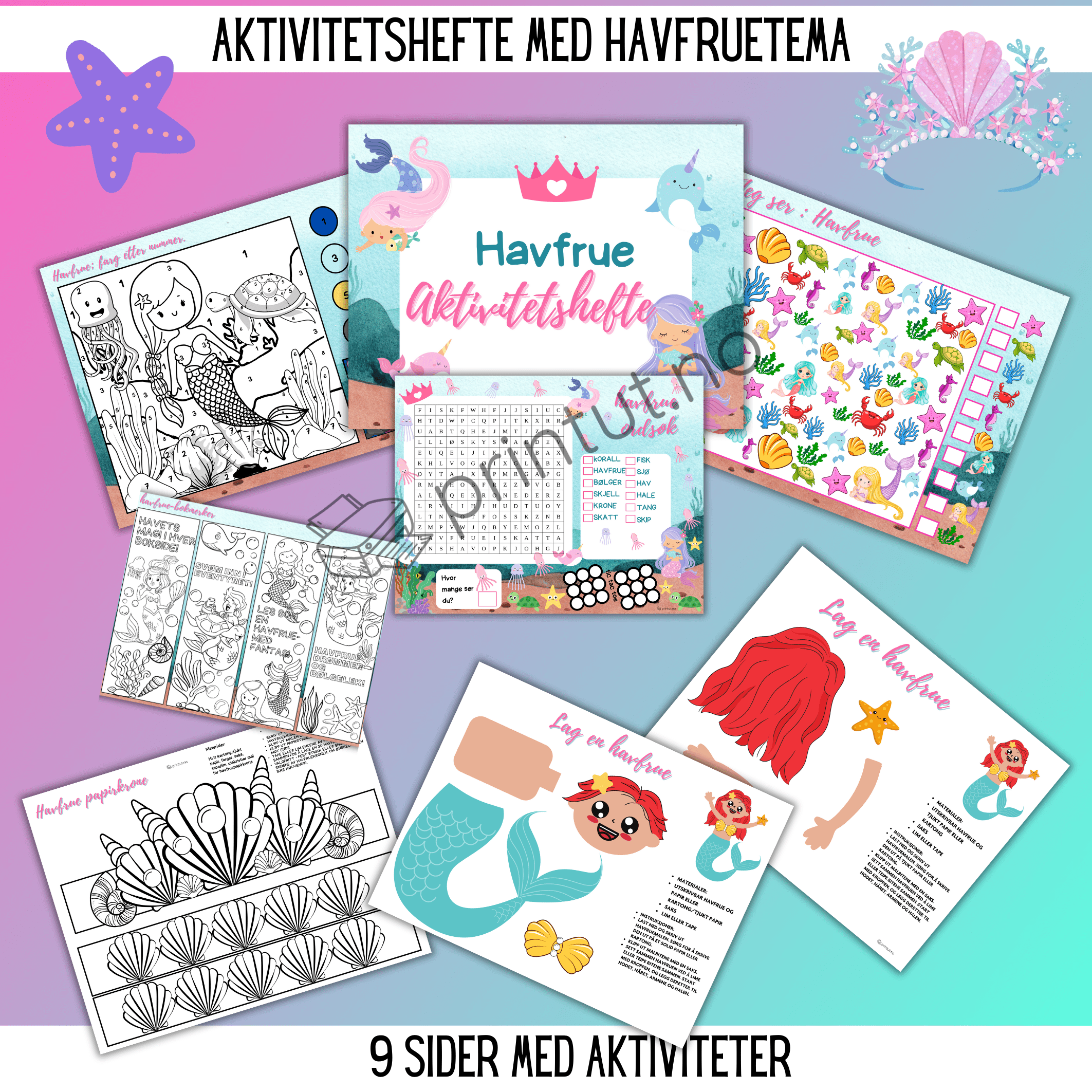 Havfrue-aktivitetshefte