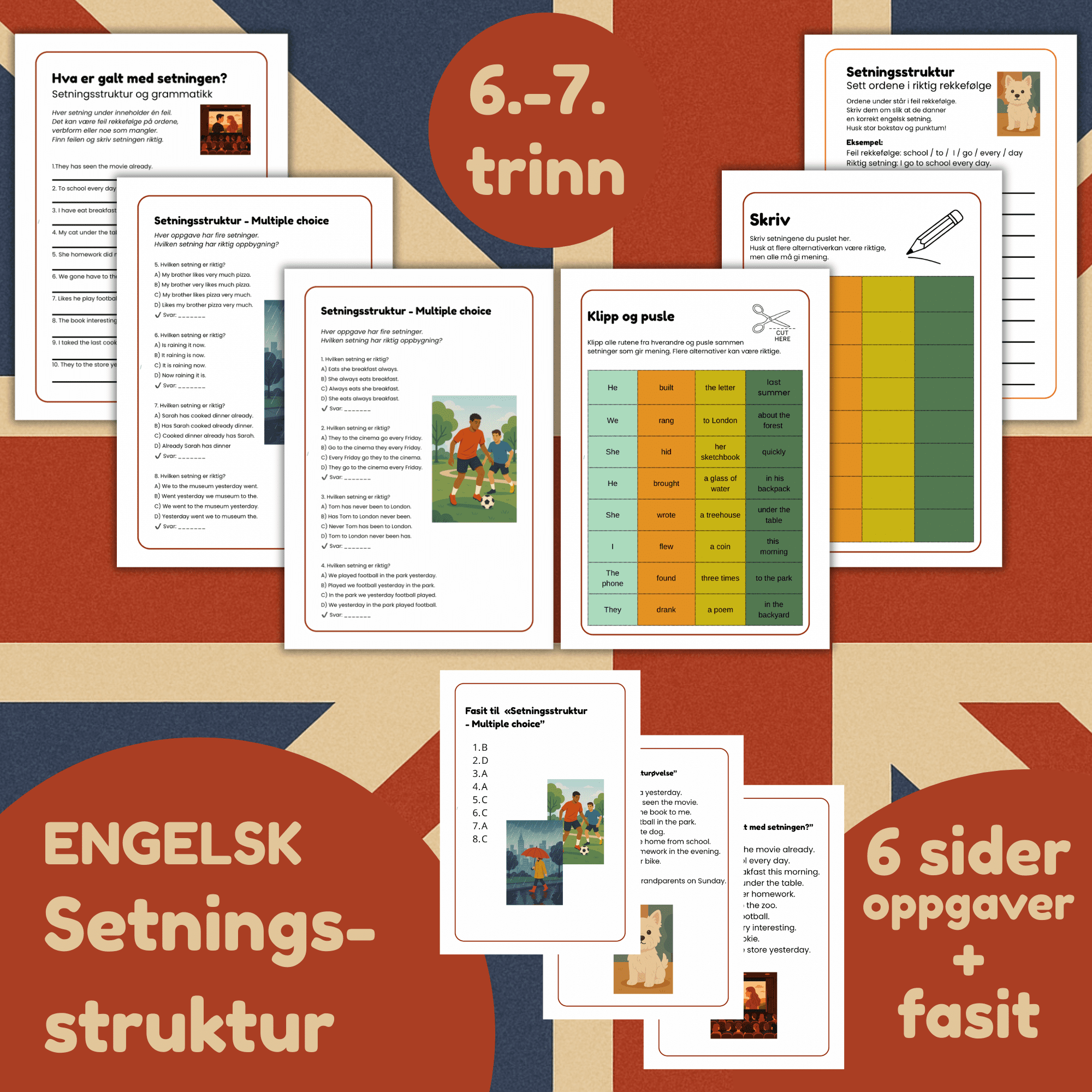 Setningsstruktur – Engelsk 6.-7. trinn