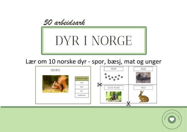 Dyr i Norge - spor, mat, bæsj og unger