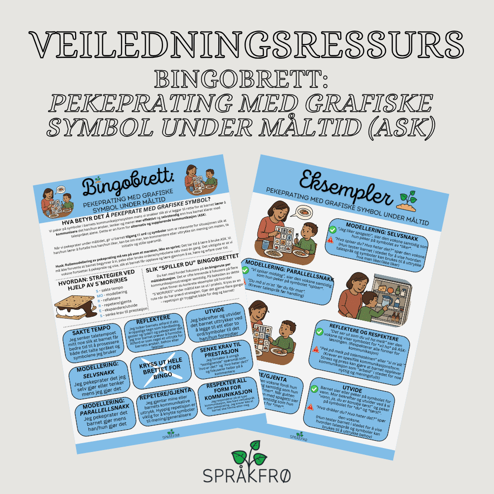 Bingobrett: Pekeprating med grafiske symbol under måltid – et veiledningsverktøy for fagpersoner